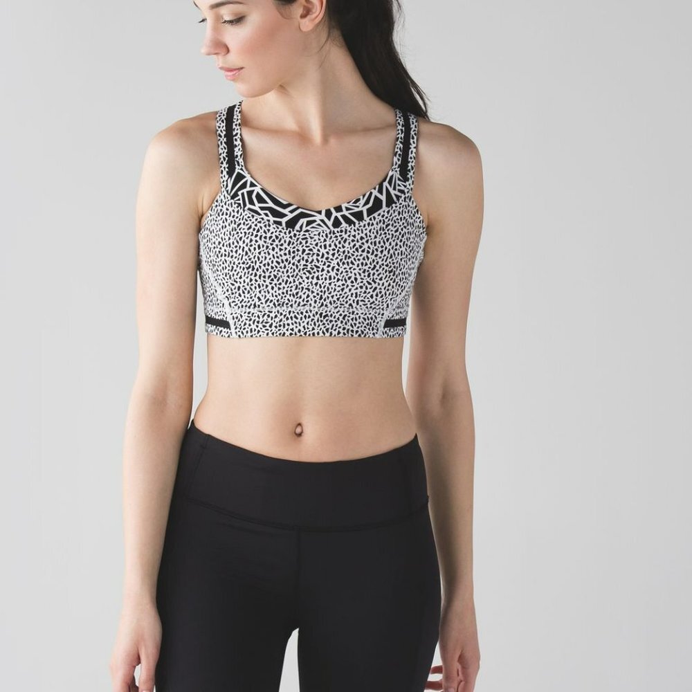 Lululemon Rack Pack Bra Miss Mosaic White/Posey